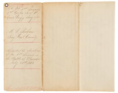 Lot #318 Battle of Bull Run: Contemporary Manuscript Report Signed by Robert H. Chilton - Image 10