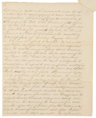Lot #318 Battle of Bull Run: Contemporary Manuscript Report Signed by Robert H. Chilton - Image 2