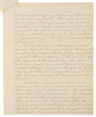Lot #318 Battle of Bull Run: Contemporary Manuscript Report Signed by Robert H. Chilton - Image 3