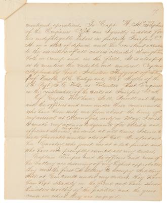 Lot #318 Battle of Bull Run: Contemporary Manuscript Report Signed by Robert H. Chilton - Image 7