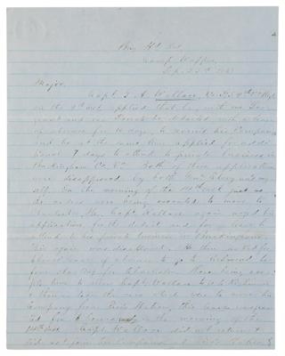 Lot #306 P. G. T. Beauregard and John Pegram Civil War-Dated Endorsements on a Confederate Deserter (1863) - Image 2