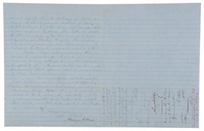 Lot #306 P. G. T. Beauregard and John Pegram Civil War-Dated Endorsements on a Confederate Deserter (1863) - Image 3