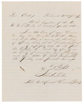 Lot #312 John A. Packer Autograph Letter Signed - Image 1