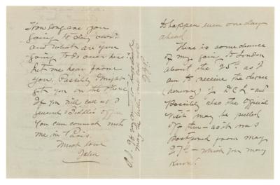 Lot #351 John J. Pershing Autograph Letter Signed to Patton's Sister and Signature - Image 3