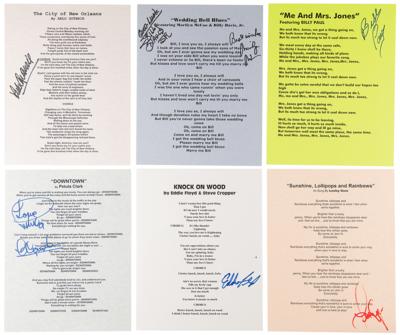 Lot #761 Songwriters (14) Signed Souvenir Lyrics