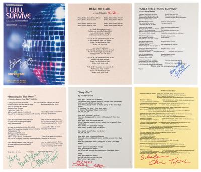 Lot #761 Songwriters (14) Signed Souvenir Lyrics Sheets - Image 2