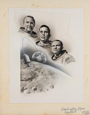 Lot #387 Apollo 8 Original FDC Artwork - Image 2