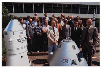 Lot #436 Edgar Mitchell Oversized Signed Photograph - Image 1