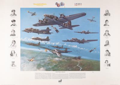 Lot #344 Memphis Belle Multi-Signed (12) Limited Edition Print - Image 1