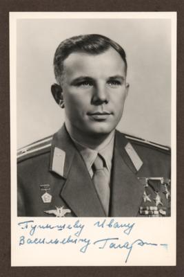 Lot #413 Yuri Gagarin Signed Photograph - Image 1