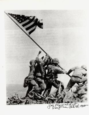 Lot #336 Iwo Jima: Joe Rosenthal Signed Photograph