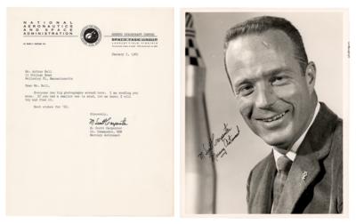 Lot #402 Scott Carpenter (2) Early Signed Items: NASA Photograph and Typed Letter - Image 1