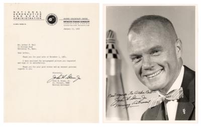 Lot #418 John Glenn (2) Early Signed Items: NASA