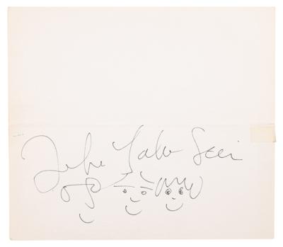 Lot #592 Beatles: John Lennon Signed 1978 Family Christmas Card with (3) Original Sketches - Image 2