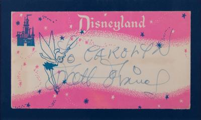 Lot #504 Walt Disney Signature on Disneyland 'Tinker Bell' Card - Image 2