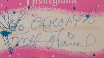 Lot #504 Walt Disney Signature on Disneyland 'Tinker Bell' Card - Image 3