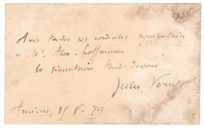 Lot #542 Jules Verne Autograph Letter Signed