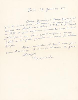 Lot #844 Luis Bunuel Autograph Letter Signed to