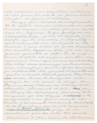 Lot #512 Simone de Beauvoir Handwritten Manuscript on Valentina Tereshkova and the Advancement of Women - Image 10