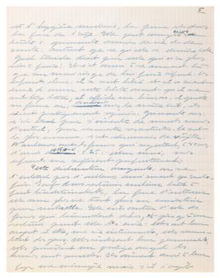 Lot #512 Simone de Beauvoir Handwritten Manuscript on Valentina Tereshkova and the Advancement of Women - Image 12