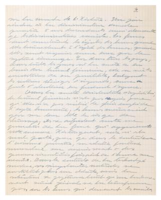 Lot #512 Simone de Beauvoir Handwritten Manuscript on Valentina Tereshkova and the Advancement of Women - Image 14