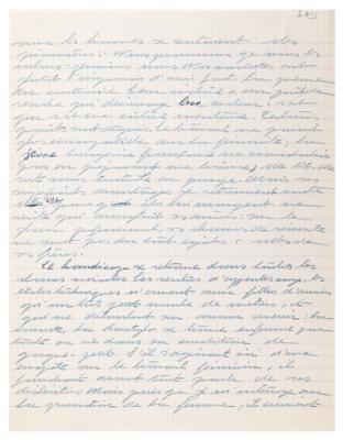 Lot #512 Simone de Beauvoir Handwritten Manuscript on Valentina Tereshkova and the Advancement of Women - Image 5