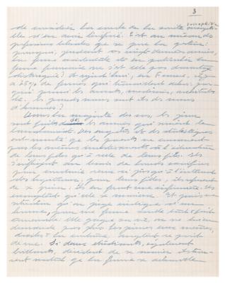 Lot #512 Simone de Beauvoir Handwritten Manuscript on Valentina Tereshkova and the Advancement of Women - Image 6