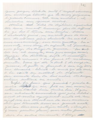 Lot #512 Simone de Beauvoir Handwritten Manuscript on Valentina Tereshkova and the Advancement of Women - Image 7