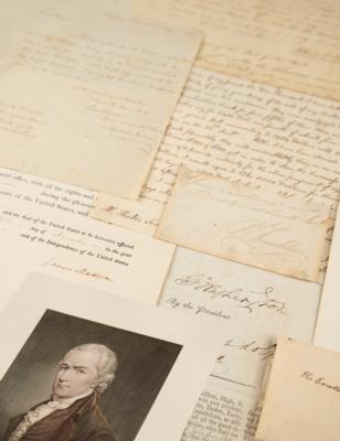 Lot #116 Constitution of the United States Complete Set of Signers (40) with Founding Fathers George Washington, Benjamin Franklin, Alexander Hamilton, and James Madison