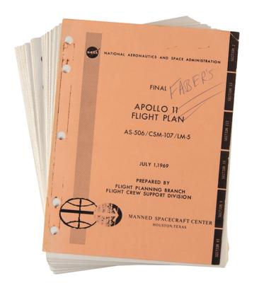 Lot #7090 Buzz Aldrin, Michael Collins, and Charlie Duke Signed Apollo 11 Final Flight Plan - Image 3