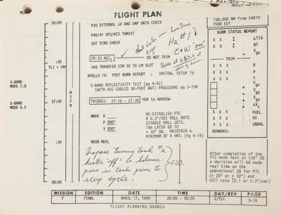 Lot #7082 Apollo 10 Final Flight Plan - Image 3