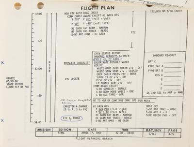 Lot #7082 Apollo 10 Final Flight Plan - Image 4