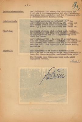 Lot #7268 Wernher von Braun Signed Peenemunde V-2 Rocket Crash Report - Image 2
