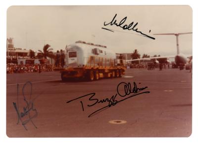 Lot #7094 Apollo 11 Signed Snapshot Photograph of the Mobile Quarantine Facility