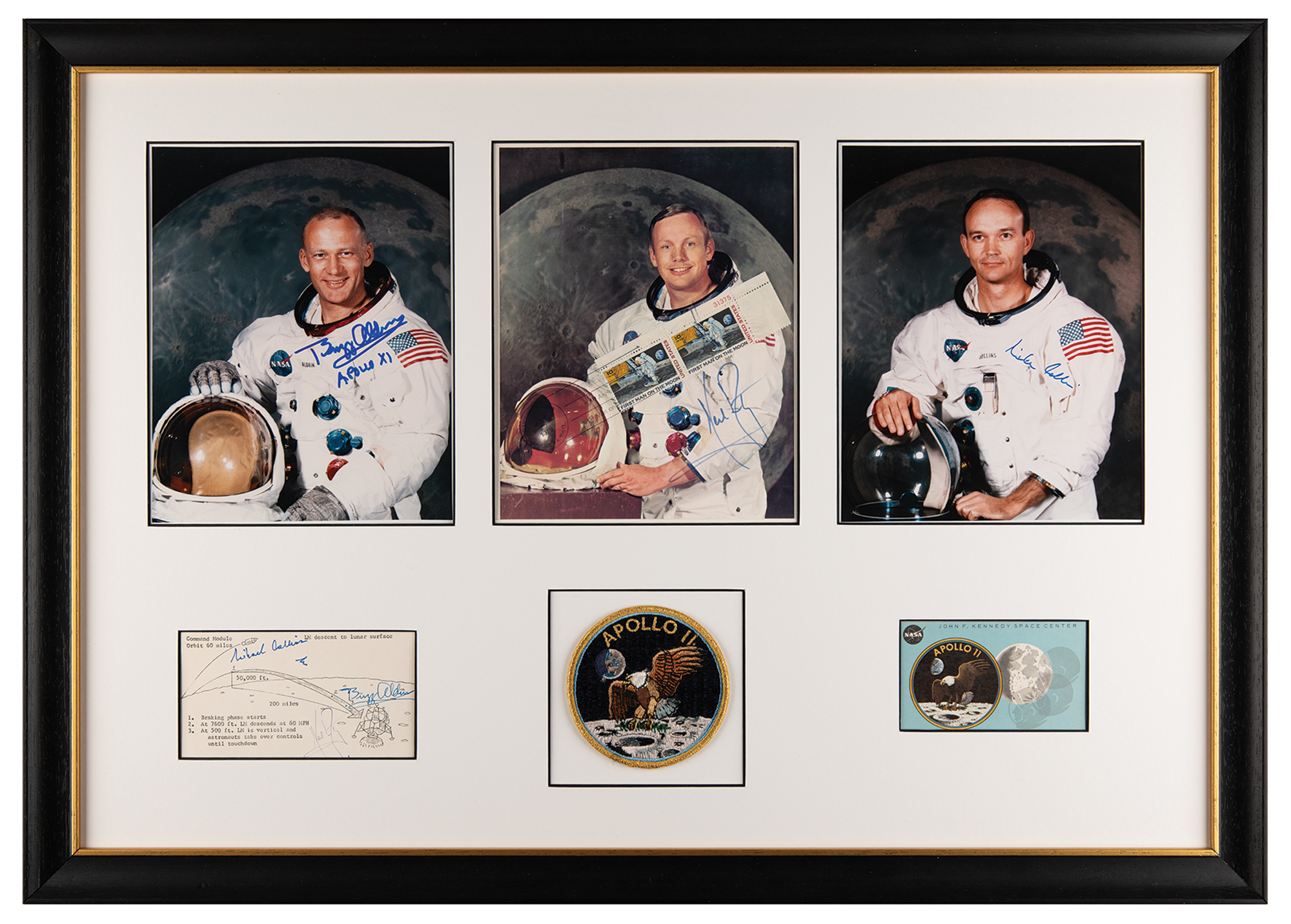 Lot #7092 Apollo 11 Crew-Signed Diagram and (3) Signed Photographs - Image 1