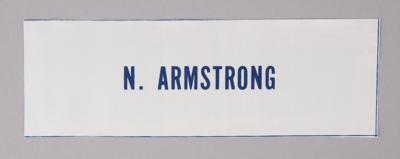 Lot #7098 Neil Armstrong Flight-Spare Name Tag with NASA Pouch - Image 2