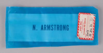 Lot #7098 Neil Armstrong Flight-Spare Name Tag with NASA Pouch - Image 3