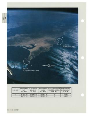 Lot #7075 Apollo 9 Photo Map Checklist Page [Attested as Flown by Richard Garner] - Image 2