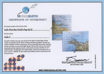 Lot #7074 Apollo 9 Landmark Map Checklist Page Annotated by Dave Scott [Attested as Flown by Richard Garner] - Image 4