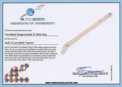 Lot #7132 Apollo 13 Stowage Assembly Strap [Attested as Flown by Richard Garner] - Image 3