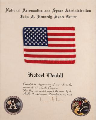 Lot #7204 Apollo 17 Lunar Orbit Flown American Flag - Image 2