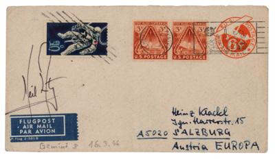 Lot #7105 Neil Armstrong Signed Airmail Cover