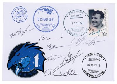 Lot #7374 SpaceX Crew-1 Flown Cover Signed by (8)