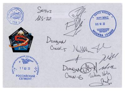 Lot #7375 SpaceX Dragon Crew-5 Flown Cover Signed by (11)