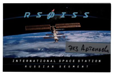 Lot #7325 ISS-67 Flown Booklet Signed by Oleg Artemiev