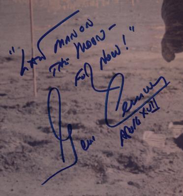 Lot #7215 Gene Cernan Signed Poster - Image 2