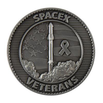 Lot #7370 SpaceX Employee Veteran Medallion - Image 1