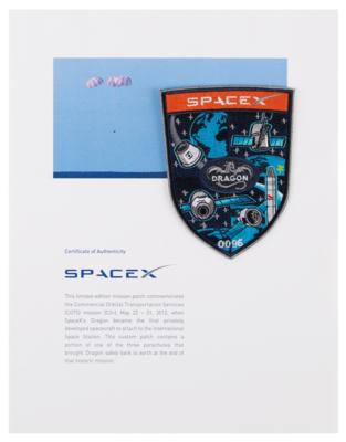 Lot #7368 SpaceX Dragon Employee Patch with Flown