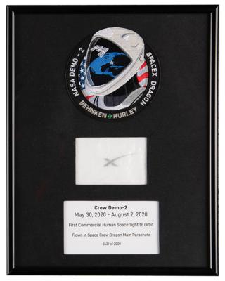 Lot #7365 SpaceX Flown Crew Dragon Demo-2 Parachute Swatch