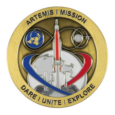 Lot #7378 Artemis I Medallion Issued by the Flight Operations Directorate